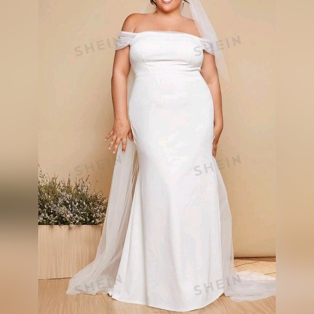 SHEIN White Elegant Women's Dress